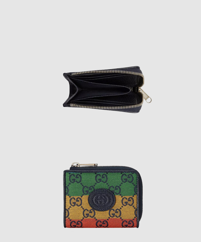 구찌 GG 캔버스 멀티 컬러 컴팩트 미니 지갑 657577