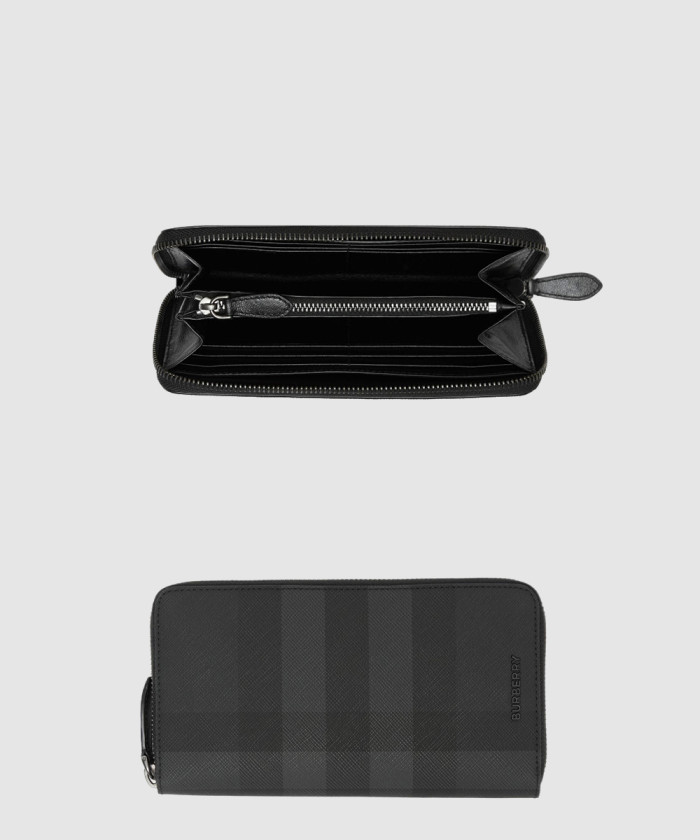 버버리 체크 지퍼 지갑 80548201