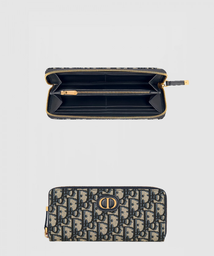 디올 30 Montaigne 롱 집업 지갑 가로 S2189